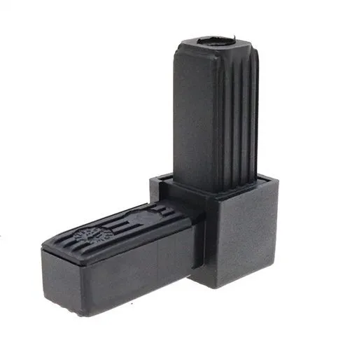 30mm Square Tube 2 Way Right Angle Connector - 47mm Length | Nylon