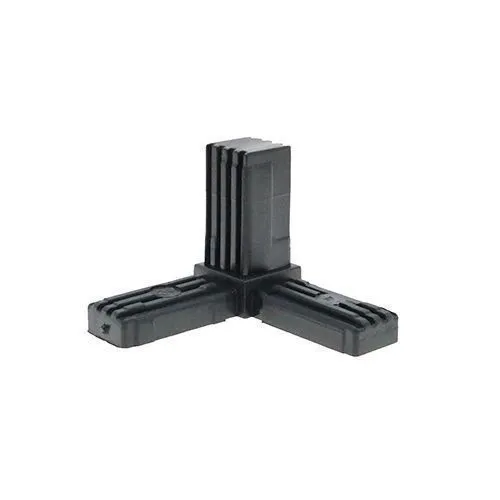 25mm Square Tube 3 Way Corner Connector - 54mm Length | Nylon