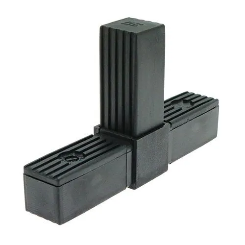 25mm Square Tube T Connector (3 Way) - 51mm Length | Nylon