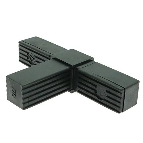 25mm Square Tube T Connector (3 Way) - 51mm Length | Nylon