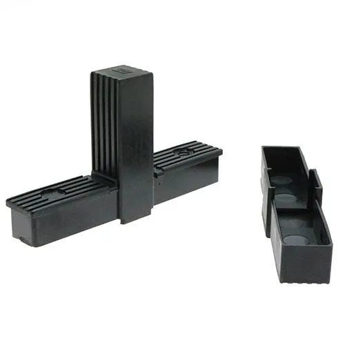 Square 3 Way Tube Connector - 25mm Outside Diameter