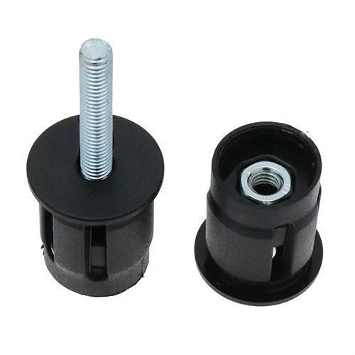 32mm Round Tube Connector (M6 Thread) - 26mm Length - 2.5mm Wall | Nylon