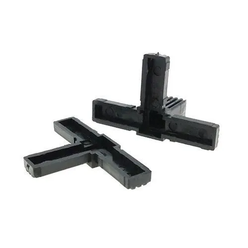20mm Square Tube 3 Way T Corner Connector - 36mm Length | Nylon