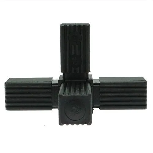 Square 4 Way Corner Tube Connector - 25mm Outside Diameter