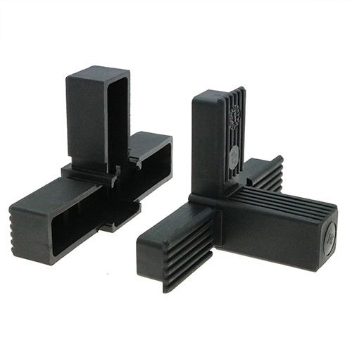 30mm Square Tube 3 Way T Corner Connector - 47mm Length | Nylon