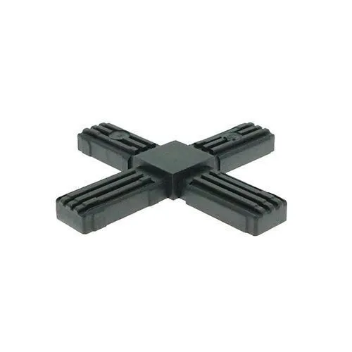20mm Square Tube 4 Way Cross Connector - 36mm Length | Nylon