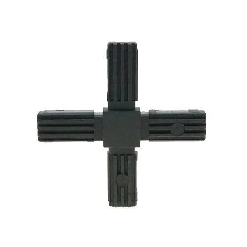 20mm Square Tube 4 Way Cross Connector - 36mm Length | Nylon