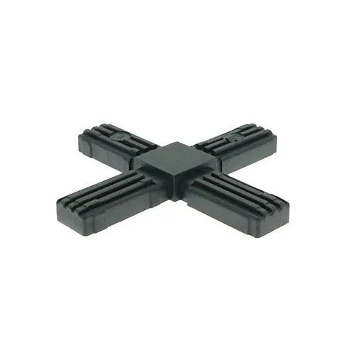 25mm Square Tube 4 Way Cross Connector - 54mm Length | Nylon