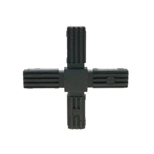 25mm Square Tube 4 Way Cross Connector - 54mm Length | Nylon