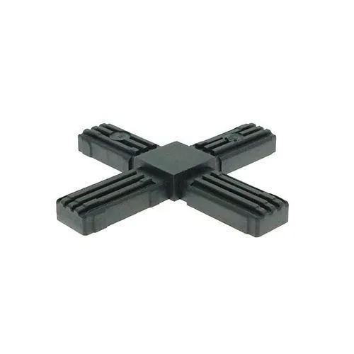 30mm Square Tube 4 Way Cross Connector - 47mm Length | Nylon