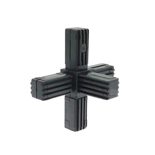 25mm Square Tube 5 Way Cross Corner Connector - 50mm Length | Nylon