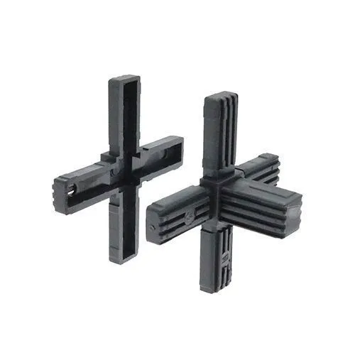 30mm Square Tube 5 Way Cross Corner Connector - 47mm Length | Nylon