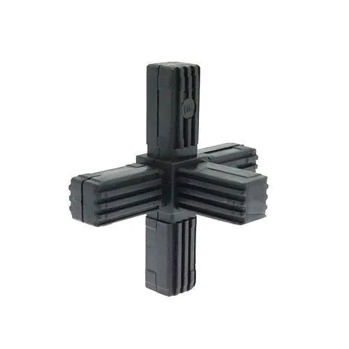 30mm Square Tube 5 Way Cross Corner Connector - 47mm Length | Nylon