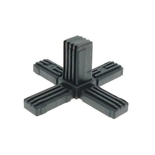 25mm Square Tube 6 Way Connector - 52mm Length | Nylon