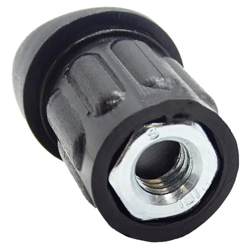 15mm Saddle Tube Connector (M6 Thread) - 20mm Length (Push Fit) - 1mm Wall | Nylon