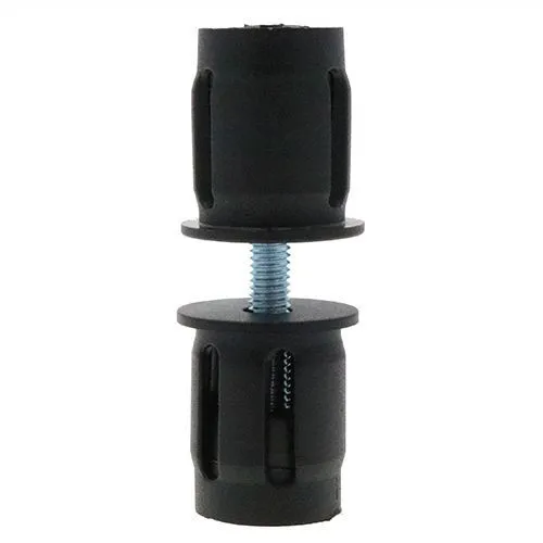 15mm Round Tube Connector (M6 Thread) - 20mm Length - 1mm Wall | Nylon