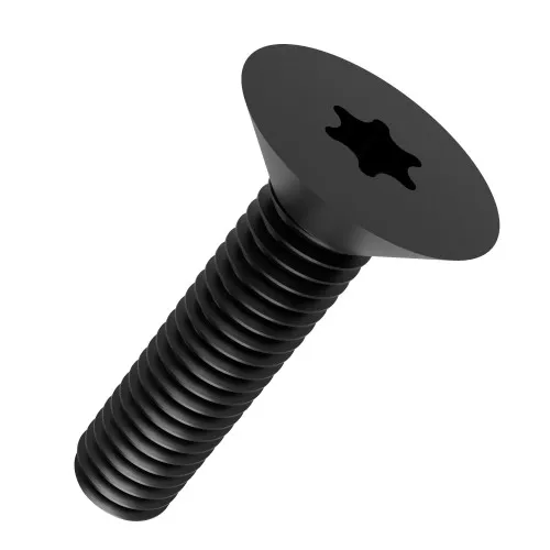 M4 x 12mm Torx Countersunk Machine Screw (DIN 965T) | Steel Black Zinc