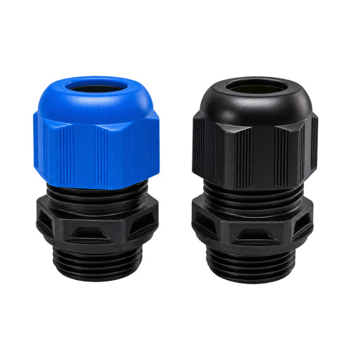 M12 x 1.5mm ATEX Cable Gland (9mm Thread Length) - 3-6mm Cable | Black Nylon