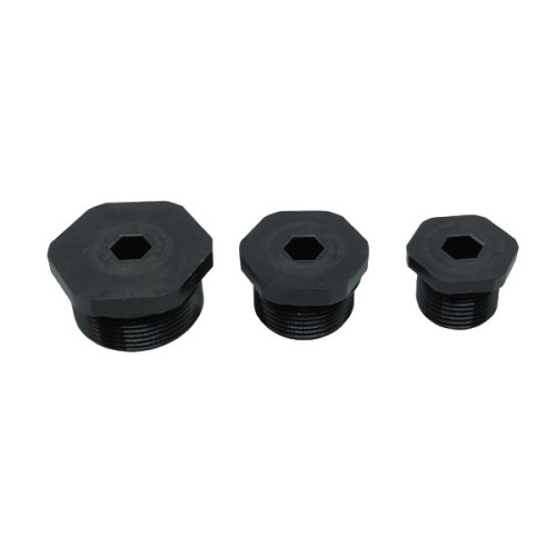 M12 ATEX Plug (15mm Thread Length) - H6 Drive | Black Nylon