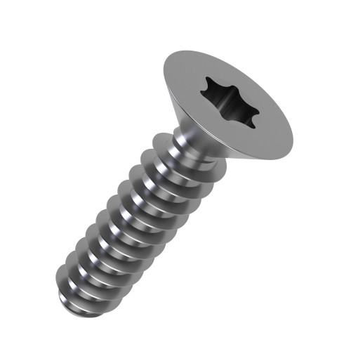 4mm x 12mm Torx Countersunk Screw For Soft Plastics (PT30) | A2 Stainless Steel