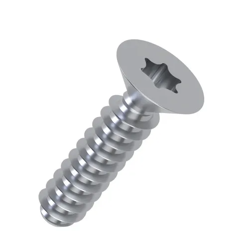 4mm x 12mm Torx Countersunk Screw For Soft Plastics (PT30) | BZP Steel