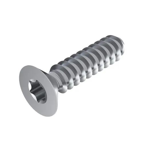 4mm x 12mm Torx Countersunk Screw For Soft Plastics (PT30) | BZP Steel