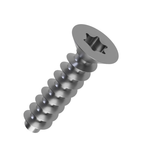 3.5mm x 12mm Torx Countersunk Screw for Hard Plastics (PT45) - T10 Drive | A2 Stainless Steel