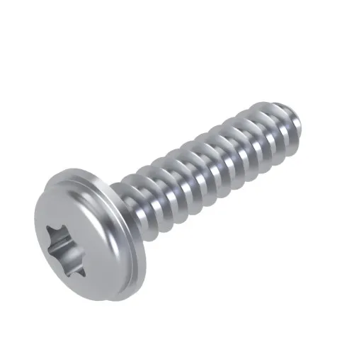 3mm x 16mm Torx Flanged Screw for Soft Plastics (PT30) | BZP Steel
