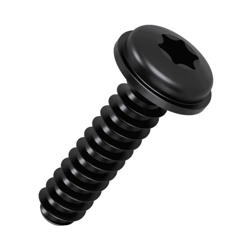 3.5 x 12 Torx Flanged PT30 Screw - Black Zinc Plated Steel