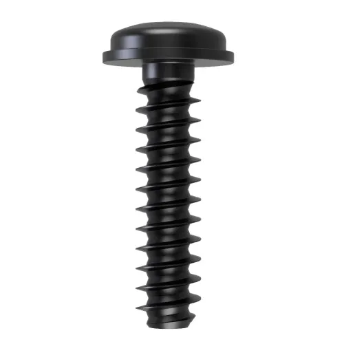 4mm x 25mm Torx Flanged Screw for Soft Plastics (PT30) | Black Zinc Steel
