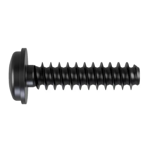 4mm x 25mm Torx Flanged Screw for Soft Plastics (PT30) | Black Zinc Steel