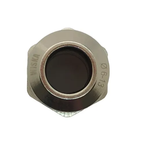 M25 x 1.5mm Threaded Brass Cable Gland (IP68) 9 - 17mm Cable | Nickel Plated