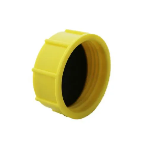 1" x 11 Threaded Sealing Cap (17mm Length) Yellow HDPE