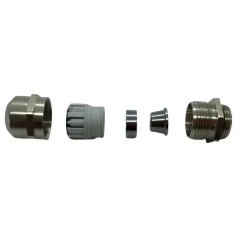 M32 x 1.5mm EMC Cable Gland (8 mm Thread Length) - 13-21mm Cable | Earthing Cone