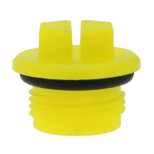 1/4in (19TPI) BSP Threaded Sealing Plug (Quick Fit Connector) - Yellow | HDPE