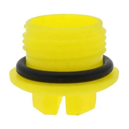 1/4in (19TPI) BSP Threaded Sealing Plug (Quick Fit Connector) - Yellow | HDPE