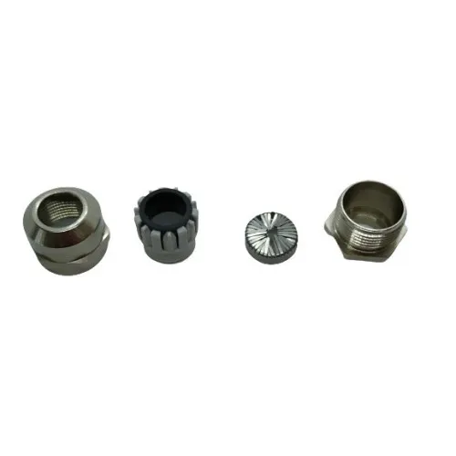 M16 x 1.5mm EMC Cable Gland (5 mm Thread Length) - 4.5-10mm Cable | Contact Spring