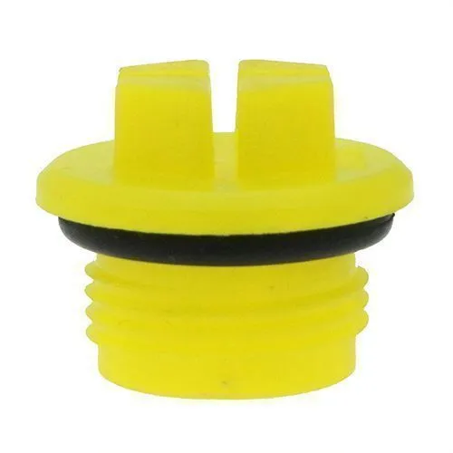 1/2in (20TPI) UNF Threaded Sealing Plug (Quick Fit Connector) - Yellow | HDPE