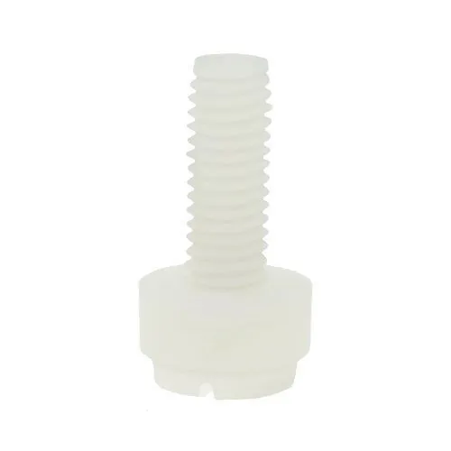 M4 x 40mm Nylon Slotted Knurled Thumb Screw | Natural