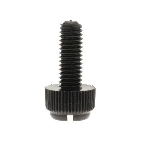 M6 x 20mm Nylon Slotted Knurled Thumb Screw | Black