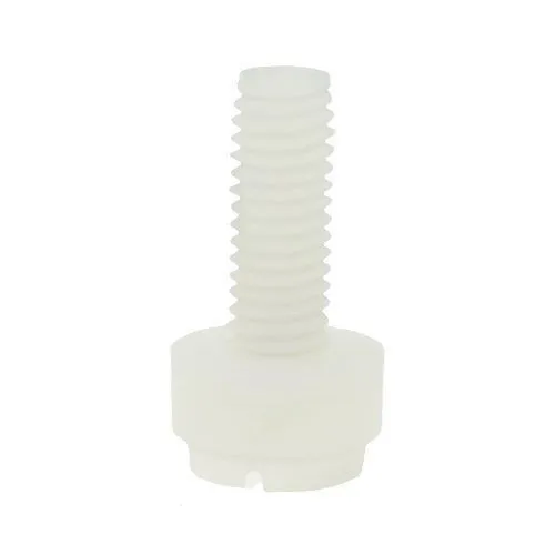 M6 x 40mm Nylon Slotted Knurled Thumb Screw | Natural