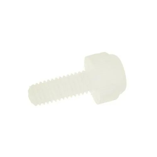 M6 x 40mm Nylon Slotted Knurled Thumb Screw | Natural