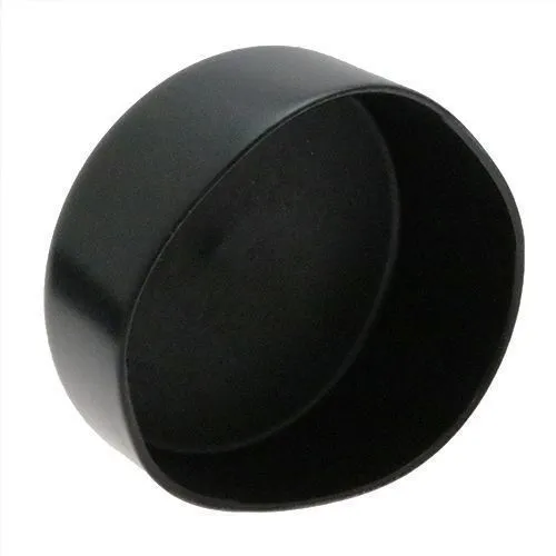 95.3mm x 38.1mm (Round) Plastic End Cap - Black | PVC