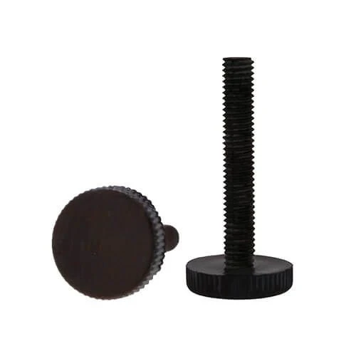 M5 x 16mm Nylon Thin Knurled Thumb Screw | Black