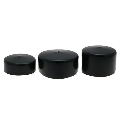 114.3mm x 50.8mm (Round) Plastic End Cap - Black | PVC