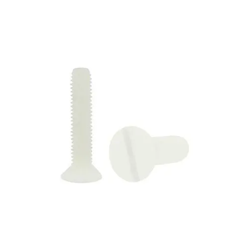 M2 x 8mm  Nylon Slotted Countersunk Screw (DIN 963) | Natural