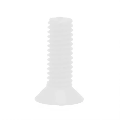 M2 x 8mm  Nylon Slotted Countersunk Screw (DIN 963) | Natural