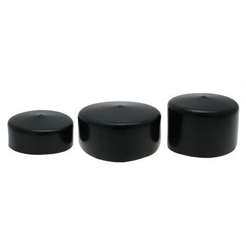 162mm x 38.1mm (Round) Plastic End Cap - Black | PVC