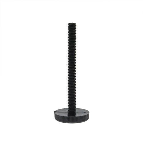 M4 x 10mm Nylon Thin Knurled Thumb Screw | Black