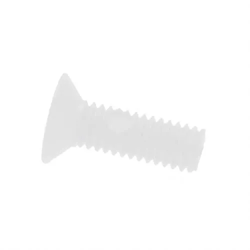 M6 x 20mm  Nylon Slotted Countersunk Screw (DIN 963) | Natural